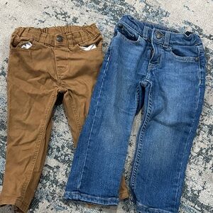 Kids Denim and Brown Pants Set